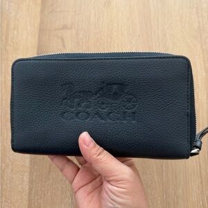 Coach Black Zip-Around Wallet
